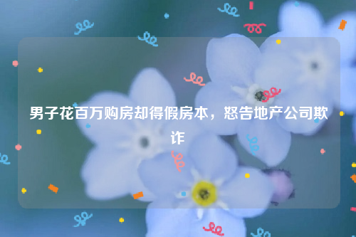 男子花百万购房却得假房本，怒告地产公司欺诈